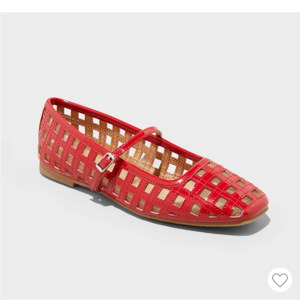 Wild Fable Red Dress Shoes with Perforated Design